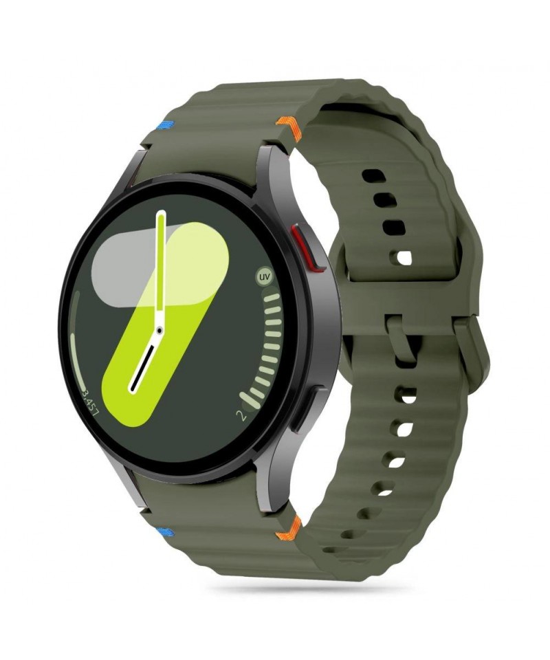 Tech-Protect Silicone Sport Strap for Samsung Galaxy Watch 4 / 5 / 5 Pro / 6 / 7 / FE - Green