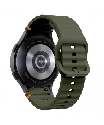 Tech-Protect Silicone Sport Strap for Samsung Galaxy Watch 4 / 5 / 5 Pro / 6 / 7 / FE - Green