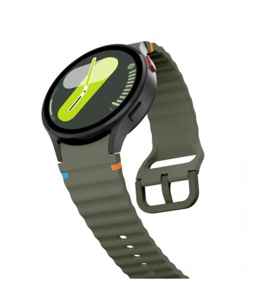 Tech-Protect Silicone Sport Strap for Samsung Galaxy Watch 4 / 5 / 5 Pro / 6 / 7 / FE - Green