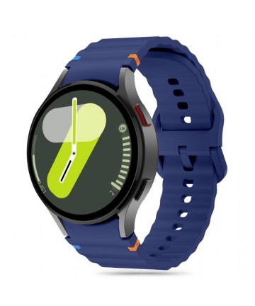 Tech-Protect Silicone Sport Strap for Samsung Galaxy Watch 4 / 5 / 5 Pro / 6 / 7 / FE - Blue