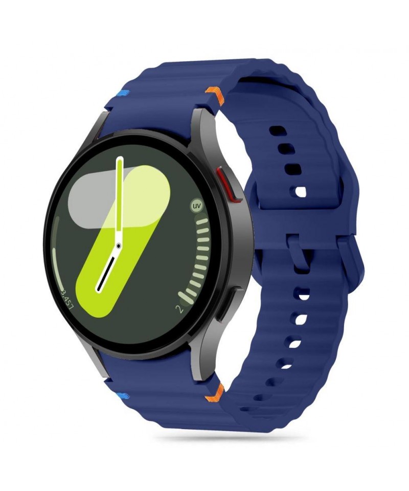 Tech-Protect Silicone Sport Strap for Samsung Galaxy Watch 4 / 5 / 5 Pro / 6 / 7 / FE - Blue