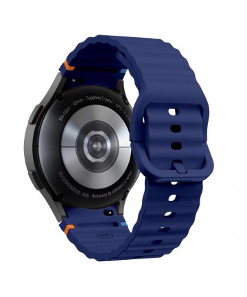 Tech-Protect Silicone Sport Strap for Samsung Galaxy Watch 4 / 5 / 5 Pro / 6 / 7 / FE - Blue