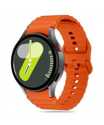 Tech-Protect Silicone Sport Strap for Samsung Galaxy Watch 4 / 5 / 5 Pro / 6 / 7 / FE - Orange