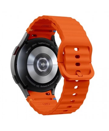 Tech-Protect Silicone Sport Strap for Samsung Galaxy Watch 4 / 5 / 5 Pro / 6 / 7 / FE - Orange