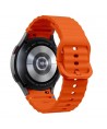 Tech-Protect Silicone Sport Strap for Samsung Galaxy Watch 4 / 5 / 5 Pro / 6 / 7 / FE - Orange