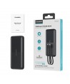 Powerbank Choetech B654 10000mAh 22.5W USB-A / USB-C / micro USB with built-in USB-C / Lightning cable - black