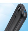 Powerbank Choetech B654 10000mAh 22.5W USB-A / USB-C / micro USB with built-in USB-C / Lightning cable - black