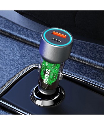Dudao R4T 25W USB-A / USB-C Car Charger - Gray