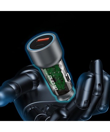 Dudao R4T 25W USB-A / USB-C Car Charger - Gray