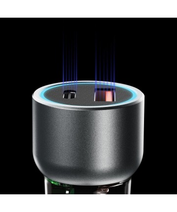 Dudao R4T 25W USB-A / USB-C Car Charger - Gray