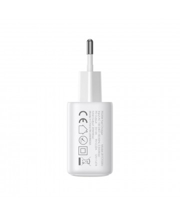 Joyroom JR-TCF20 USB-C PD 20W network charger - white + USB-C / USB-C cable 1m