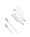 Joyroom JR-TCF24 USB-C PD 30W QC SFC network charger - white + 1m USB-C cable