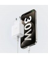 Joyroom JR-TCF24 USB-C PD 30W QC SFC network charger - white + 1m USB-C cable