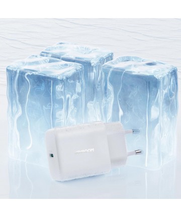 Joyroom JR-TCF24 USB-C PD 30W QC SFC network charger - white + 1m USB-C cable