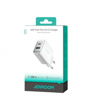 Joyroom JR-TCF15 network charger USB-C / USB-A 30W - white