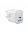 Joyroom JR-TCF21 network charger USB-C / USB-A 20W PD / QC 3.0 - white