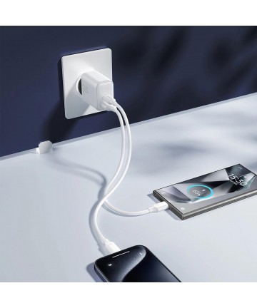 Joyroom JR-TCF21 network charger USB-C / USB-A 20W PD / QC 3.0 - white