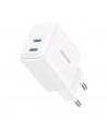 Joyroom JR-TCF12 mains charger 2x USB-C 20W PD / QC 3.0 - white