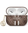 Guess GUA2P4RPSW AirPods 1/2 cover brown/brown 4G Printed Stripes Charm