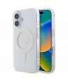 Guess GUHMP16MHFGERET iPhone 16 Plus 6.7" transparent hardcase IML Glitter Circle MagSafe