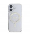 Guess GUHMP16MHFGERET iPhone 16 Plus 6.7" transparent hardcase IML Glitter Circle MagSafe