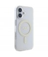 Guess GUHMP16MHFGERET iPhone 16 Plus 6.7" transparent hardcase IML Glitter Circle MagSafe