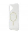 Guess GUHMP16MHFGERET iPhone 16 Plus 6.7" transparent hardcase IML Glitter Circle MagSafe