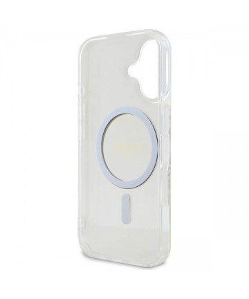 Guess GUHMP16MHFGERET iPhone 16 Plus 6.7" transparent hardcase IML Glitter Circle MagSafe