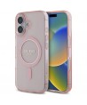 Guess GUHMP16SHFGEREP iPhone 16 6.1" pink/pink hardcase IML Glitter Circle MagSafe