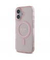 Guess GUHMP16SHFGEREP iPhone 16 6.1" pink/pink hardcase IML Glitter Circle MagSafe