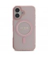 Guess GUHMP16SHFGEREP iPhone 16 6.1" pink/pink hardcase IML Glitter Circle MagSafe