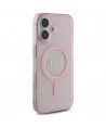 Guess GUHMP16SHFGEREP iPhone 16 6.1" pink/pink hardcase IML Glitter Circle MagSafe