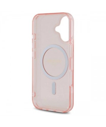 Guess GUHMP16SHFGEREP iPhone 16 6.1" pink/pink hardcase IML Glitter Circle MagSafe