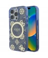 Guess GUHMP16XH4PYEEB iPhone 16 Pro Max 6.9" blue/blue hardcase IML Peony On 4G Background MagSafe