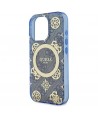 Guess GUHMP16XH4PYEEB iPhone 16 Pro Max 6.9" blue/blue hardcase IML Peony On 4G Background MagSafe