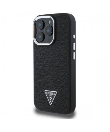 Guess GUHMP16XPGTSPSK iPhone 16 Pro Max 6.3" black/black hardcase Grained Triangle MagSafe