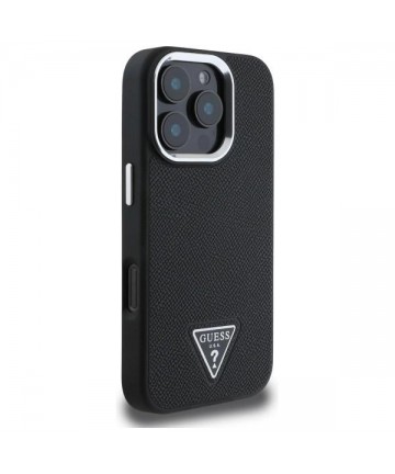 Guess GUHMP16XPGTSPSK iPhone 16 Pro Max 6.3" black/black hardcase Grained Triangle MagSafe