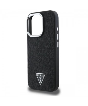 Guess GUHMP16XPGTSPSK iPhone 16 Pro Max 6.3" black/black hardcase Grained Triangle MagSafe