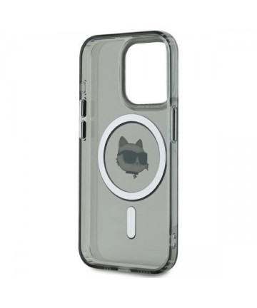 Karl Lagerfeld KLHMP15LHLSCHK iPhone 15 Pro 6.1" black/black hardcase IML Metal Choupette Head MagSafe