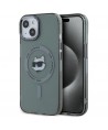 Karl Lagerfeld KLHMP15SHLSCHK iPhone 15 6.1" black/black hardcase IML Metal Choupette Head MagSafe