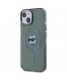 Karl Lagerfeld KLHMP15SHLSCHK iPhone 15 6.1" black/black hardcase IML Metal Choupette Head MagSafe