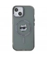 Karl Lagerfeld KLHMP15SHLSCHK iPhone 15 6.1" black/black hardcase IML Metal Choupette Head MagSafe