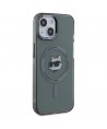 Karl Lagerfeld KLHMP15SHLSCHK iPhone 15 6.1" black/black hardcase IML Metal Choupette Head MagSafe