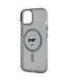 Karl Lagerfeld KLHMP15SHLSCHK iPhone 15 6.1" black/black hardcase IML Metal Choupette Head MagSafe