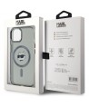 Karl Lagerfeld KLHMP15SHLSCHK iPhone 15 6.1" black/black hardcase IML Metal Choupette Head MagSafe