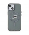 Karl Lagerfeld KLHMP15SHLSKCK iPhone 15 6.1" black/black hardcase IML Metal Karl&Choupette Head MagSafe