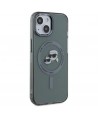 Karl Lagerfeld KLHMP15SHLSKCK iPhone 15 6.1" black/black hardcase IML Metal Karl&Choupette Head MagSafe