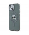 Karl Lagerfeld KLHMP15SHLSKIK iPhone 15 6.1" black/black hardcase IML Metal Karl Head MagSafe