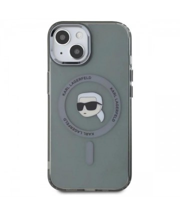 Karl Lagerfeld KLHMP15SHLSKIK iPhone 15 6.1" black/black hardcase IML Metal Karl Head MagSafe