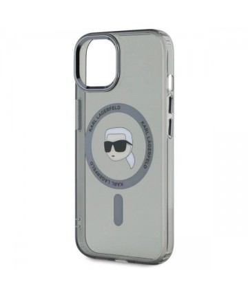 Karl Lagerfeld KLHMP15SHLSKIK iPhone 15 6.1" black/black hardcase IML Metal Karl Head MagSafe